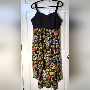 Torrid skulls and roses high low dress size 20